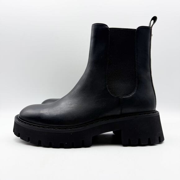 Michael Michael Kors Womens Asher Bootie US 8M Black Brown Leather Lug Ankle NIB - Picture 8 of 13